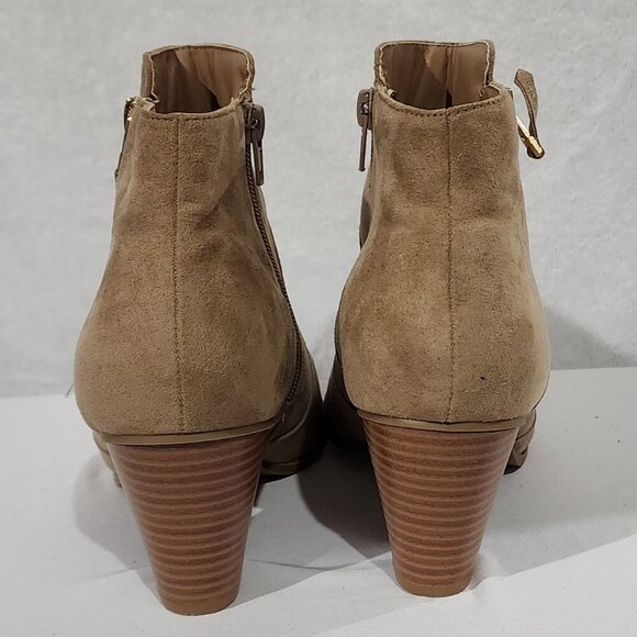 NWOB Atmosphere Suede Heeled Ankle Boots Western Atmosphere - Picture 4 of 7